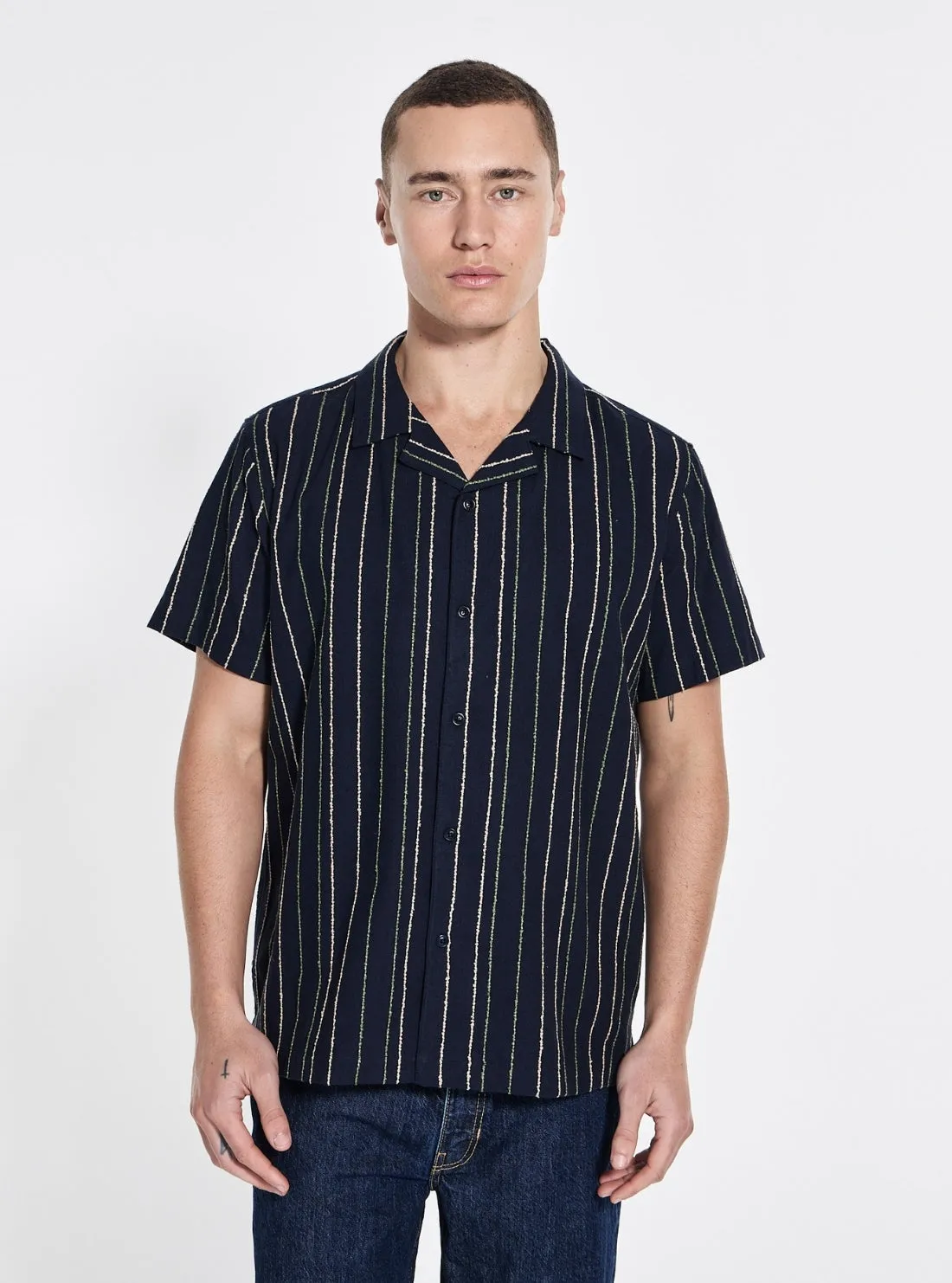 Eco Blue Multi Cooper Stripe Shirt Gift Idea