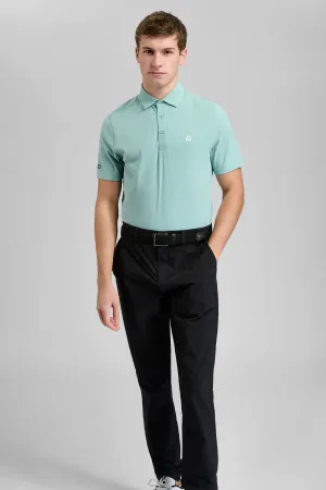 Slim Fit Stretch Golf Polo Shirt - Fresh Mint High Density Weave