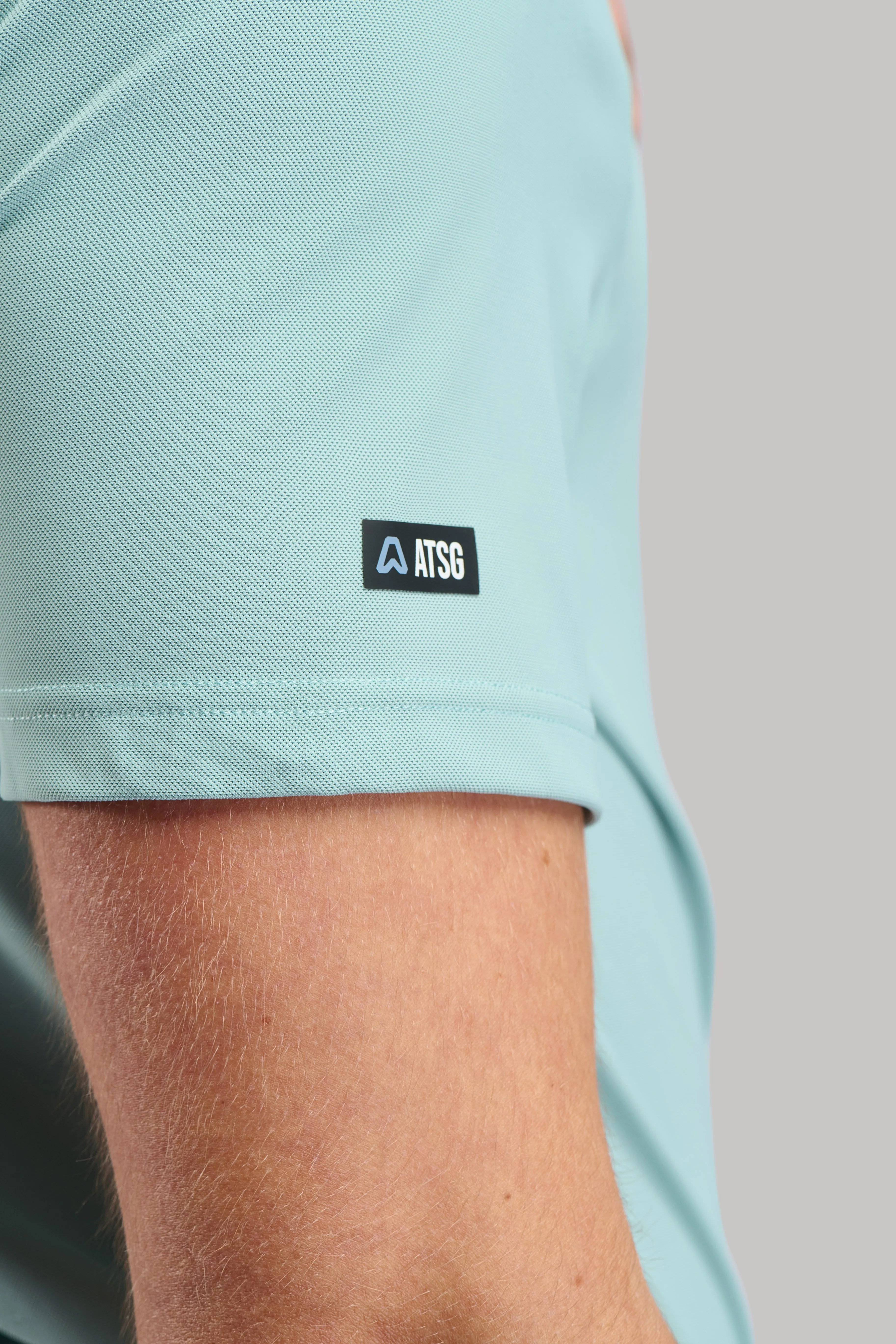 Slim Fit Stretch Golf Polo Shirt - Fresh Mint Sporty Comfort V-neck style