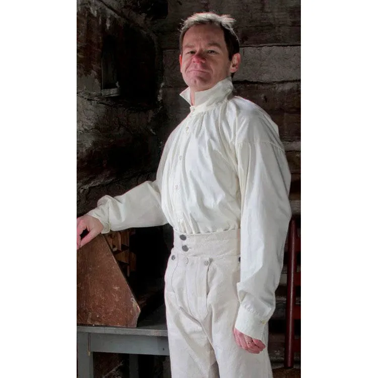 Neutral Tones Regular Fit Early 19th Century Empire Shirt Cotton