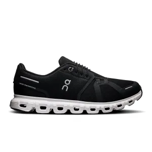 Men's On Cloud 6 Running Shoe in Black | White running for competition memory foam shoes