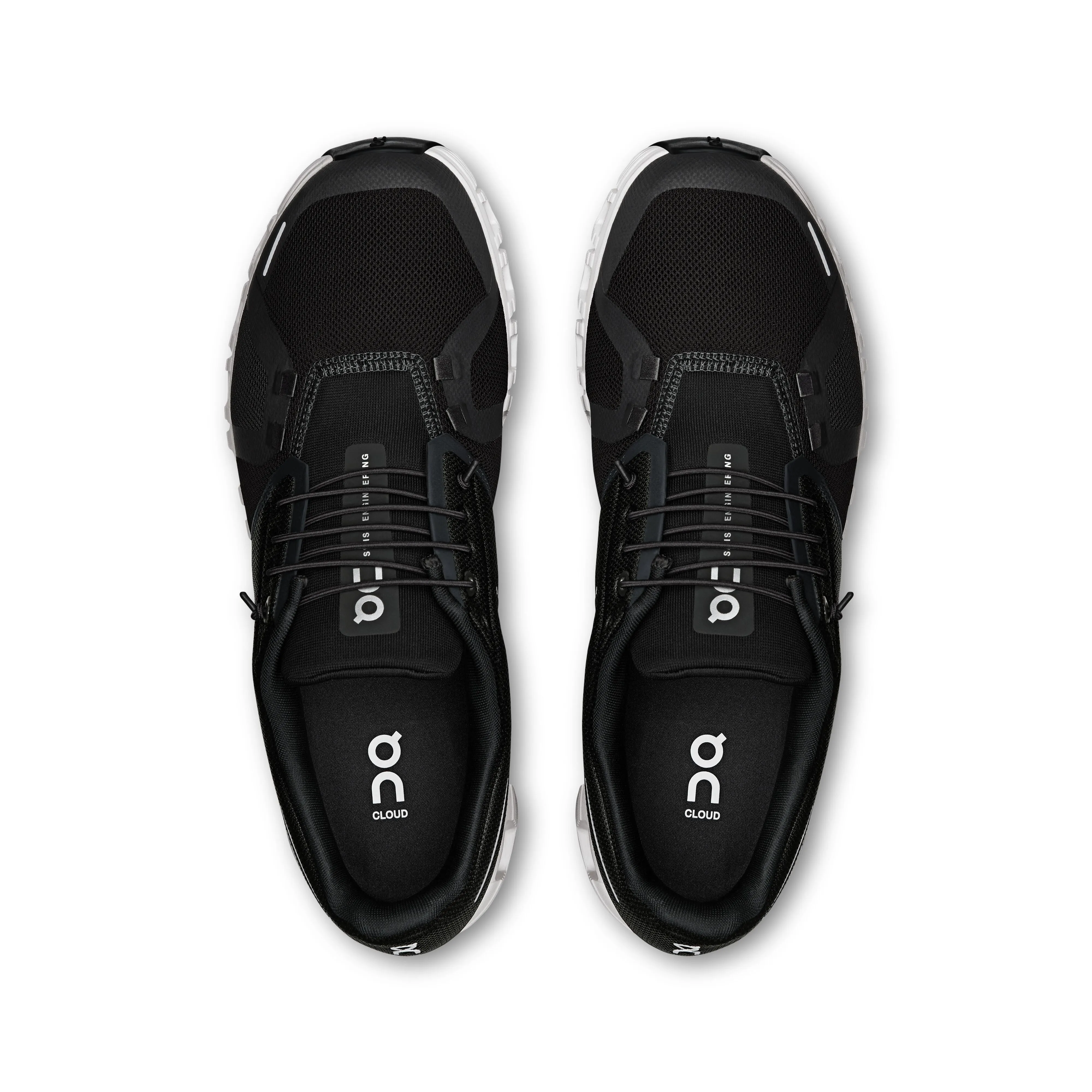 Reflective Detailing genuine - leather - upper shoes Men's On Cloud 6 Running Shoe in Black | White