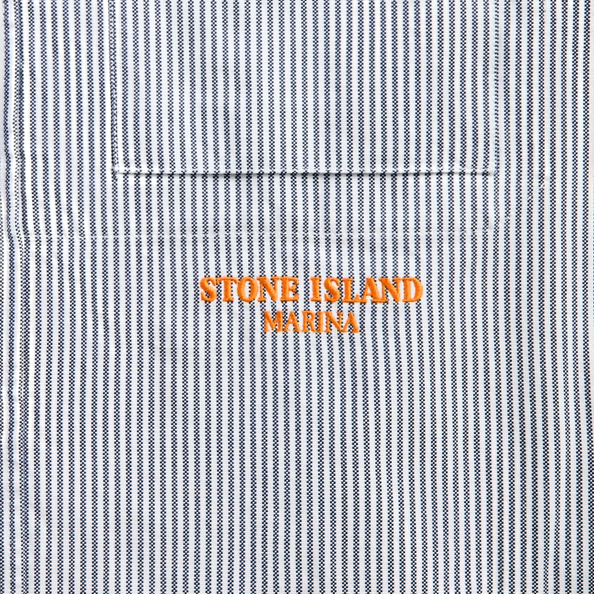 Sleek Outdoor Look Stone Island Striped Oxford Cotton Marina Shirt - Blue Marine