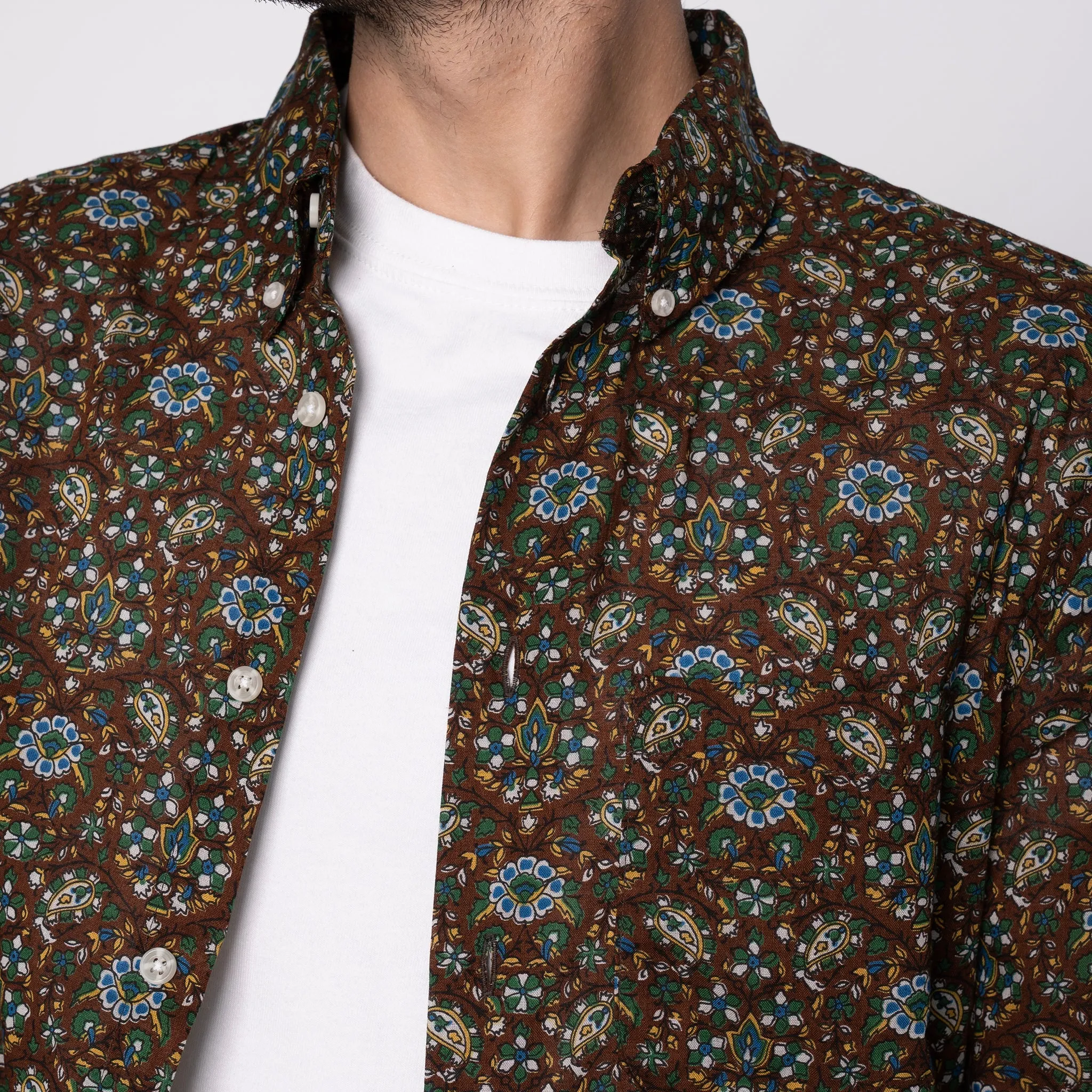 Easy Shirt - Bandana Cloth - Brown Fade Resistant Formula Oversized Fit