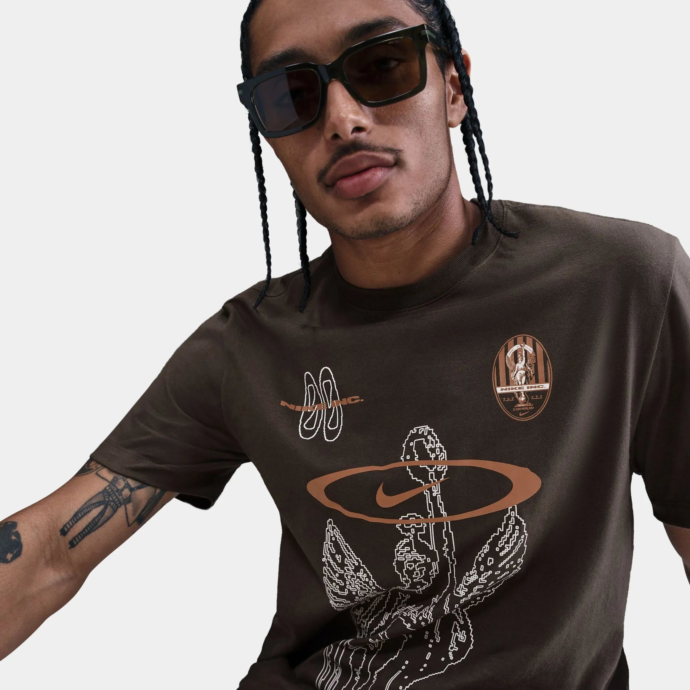 NSW Victory Graphic Mens Short Sleeve Shirt (Ironstone/Phantom) Solid color purity