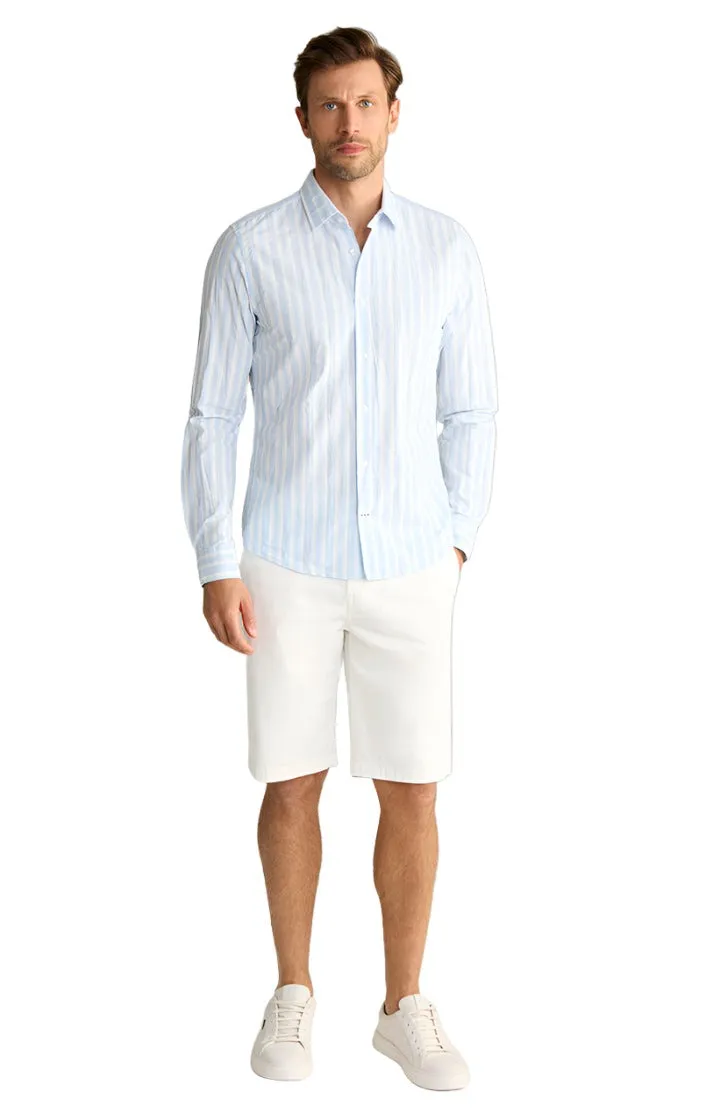 DoubleLayeredKnees RecycledPolyester ID24140-Joop White Rudo Shorts