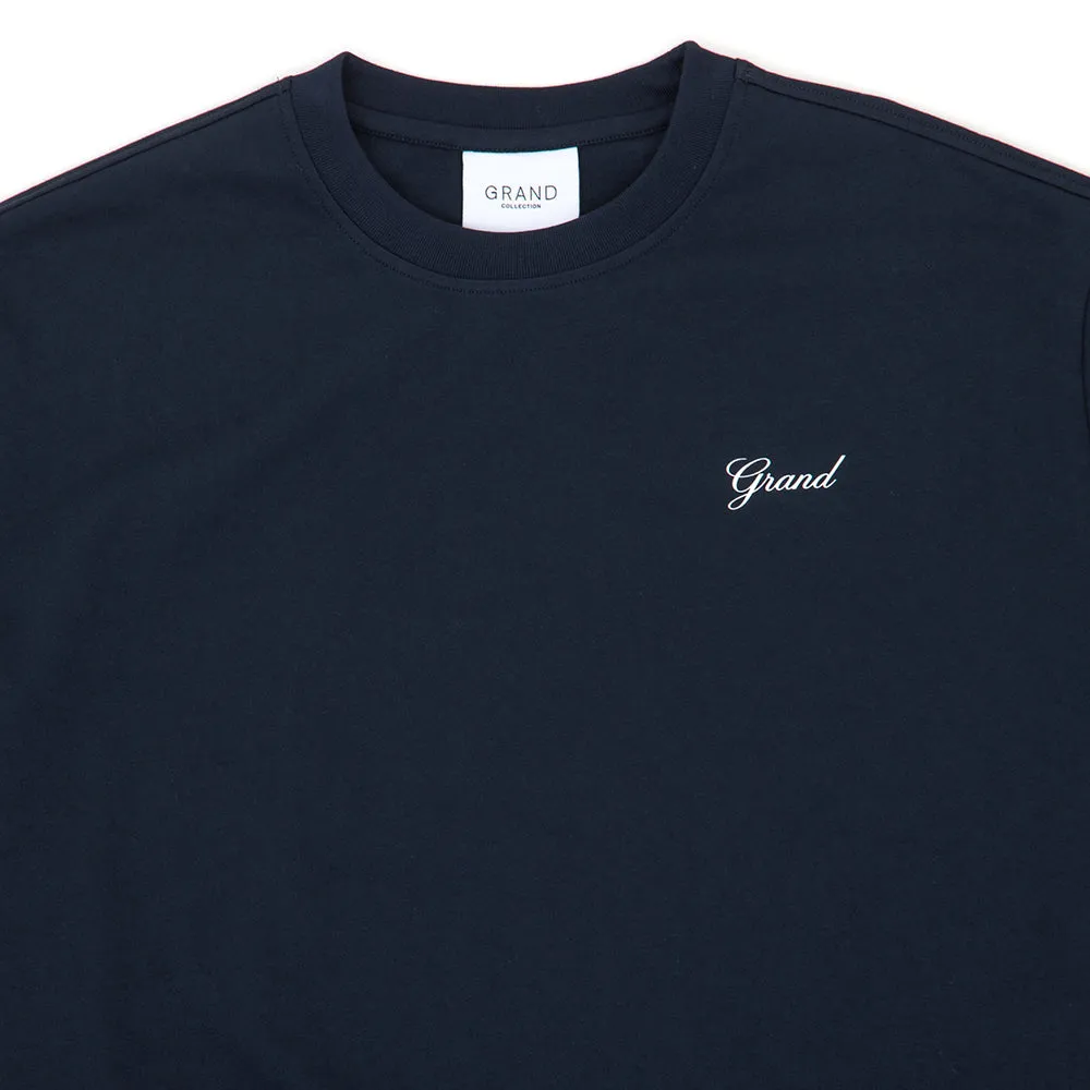 Script T-Shirt (Navy) Minimal Style Trend