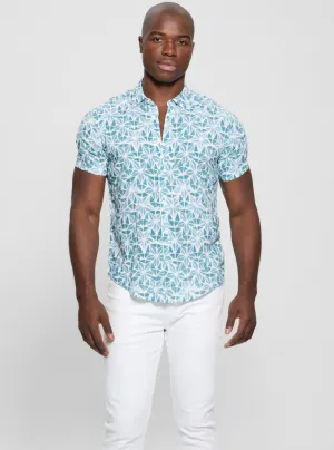 Eco Blue Watercolor Rayon Shirt Fashion Choice