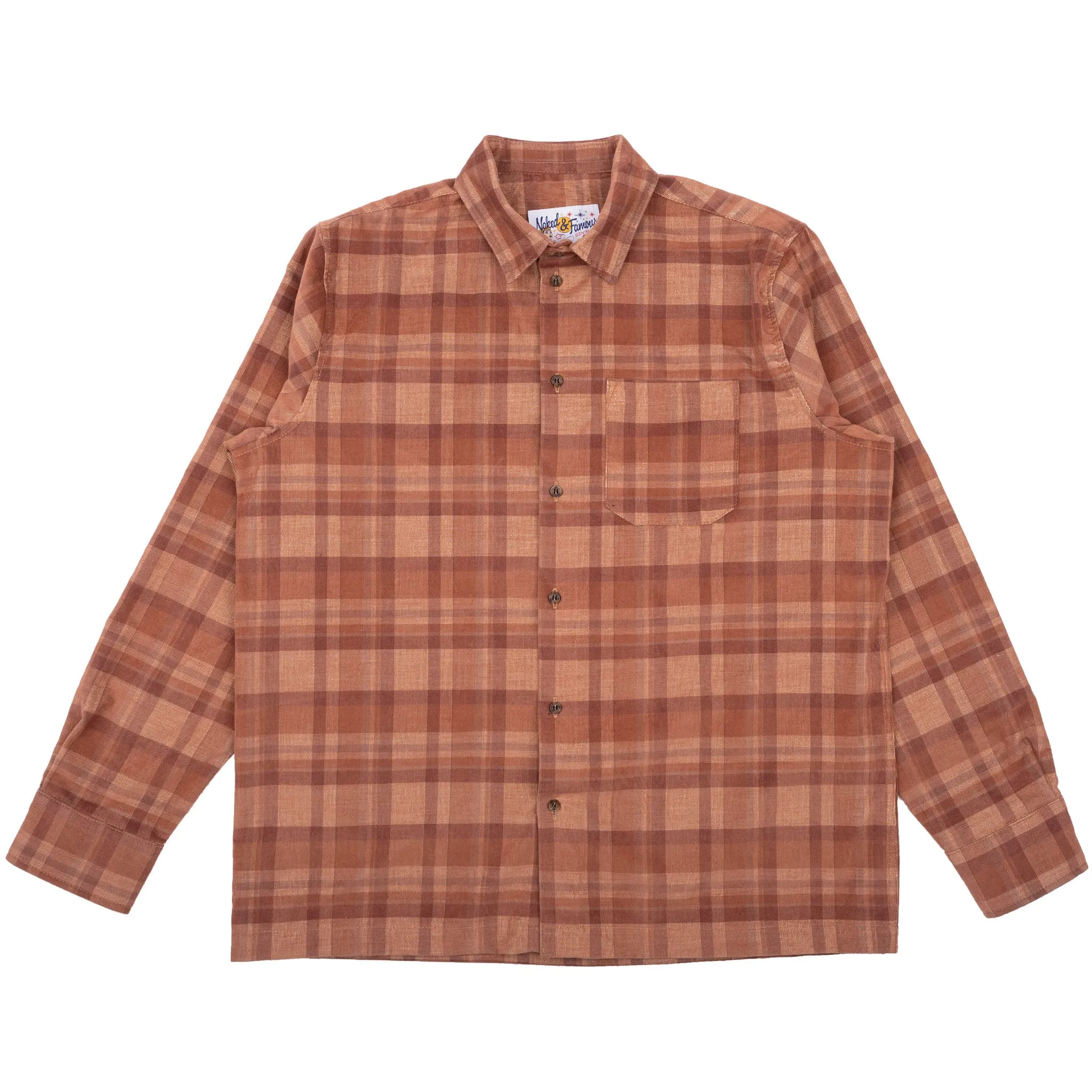 True Shirt - Corduroy Shirting (21W) - Brown / Beige Work Appropriate
