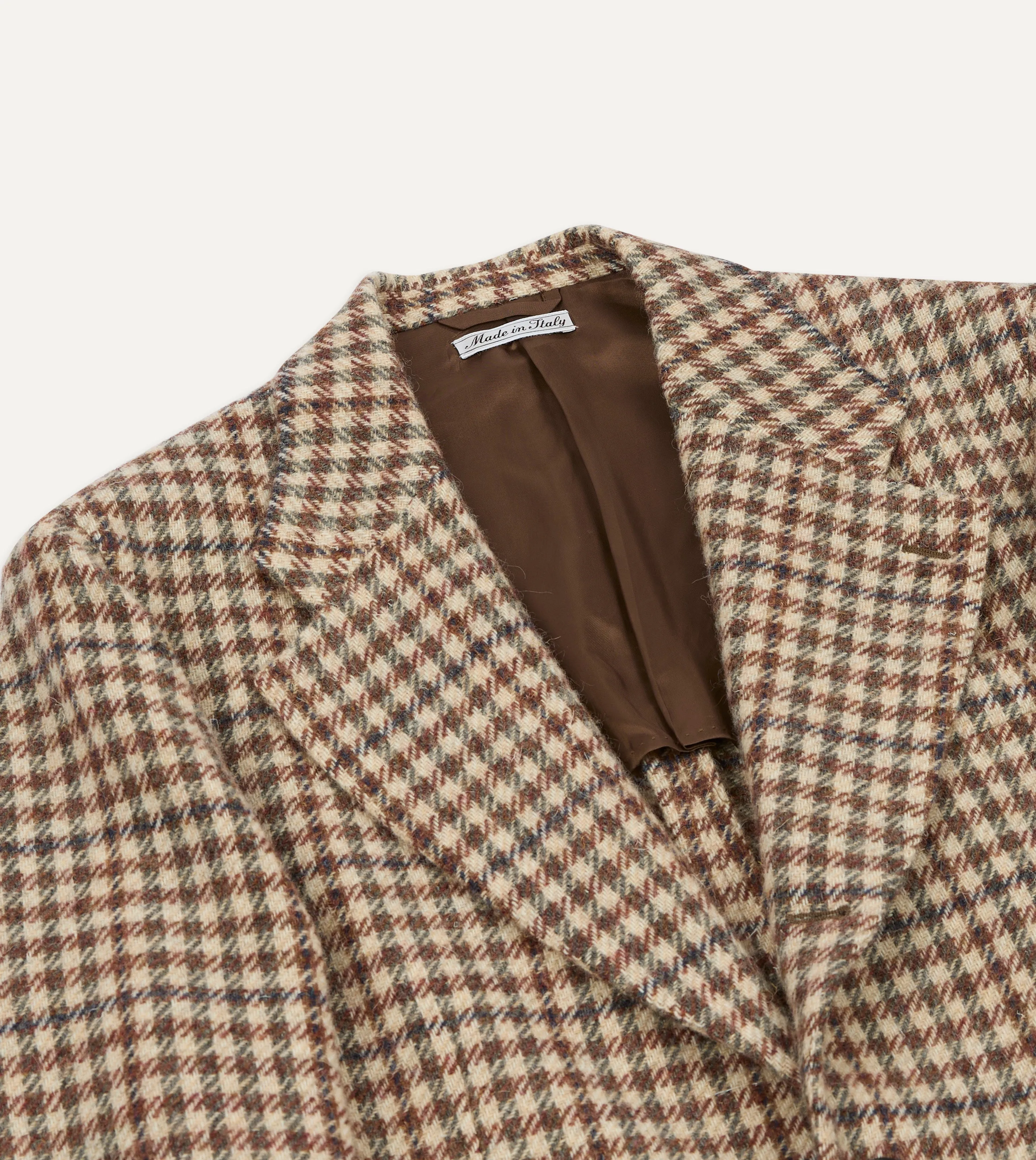 Mark Style Ecru Gun Club Check Tweed Blazer