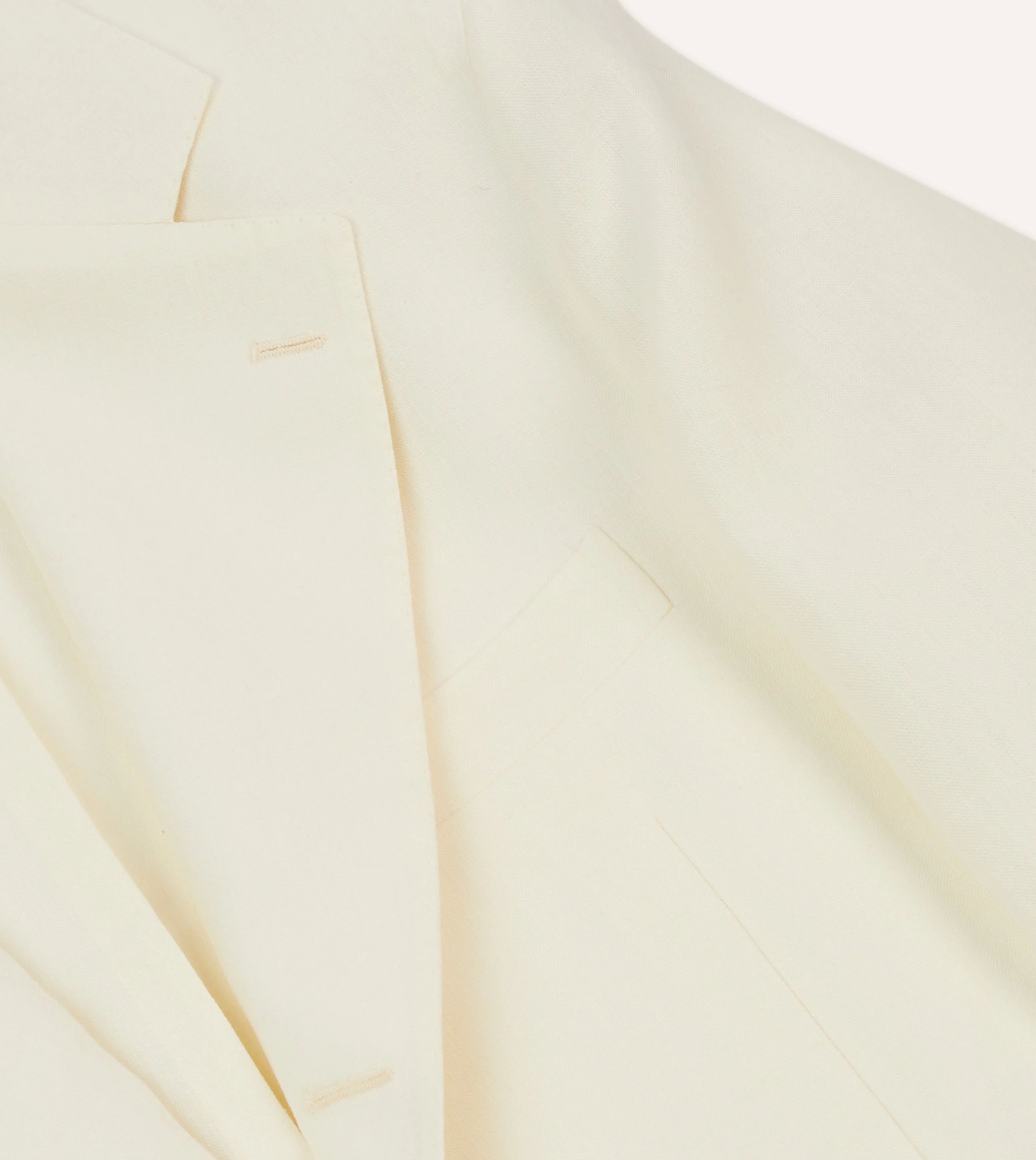 Static Dissipating Threading Hypoallergenic Fabric Blend Ecru Irish Linen Tailored Jacket