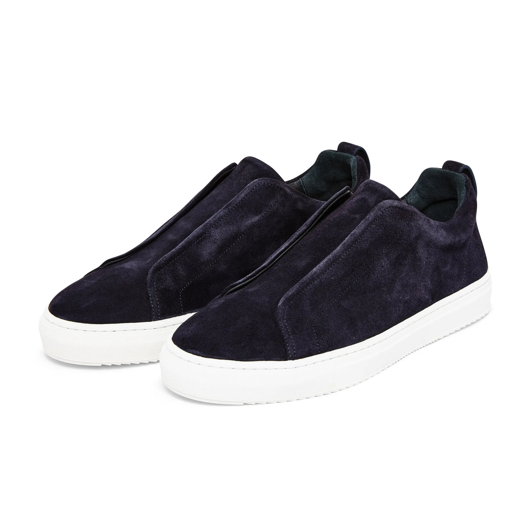 Digital Run Comfort Curve Wahts Mid Top Slip On Suede Trainer HIGGINGS (Night Blue)