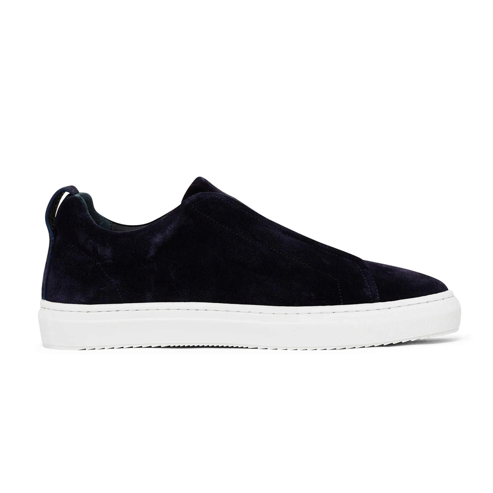 Wahts Mid Top Slip On Suede Trainer HIGGINGS (Night Blue) Sky Blue