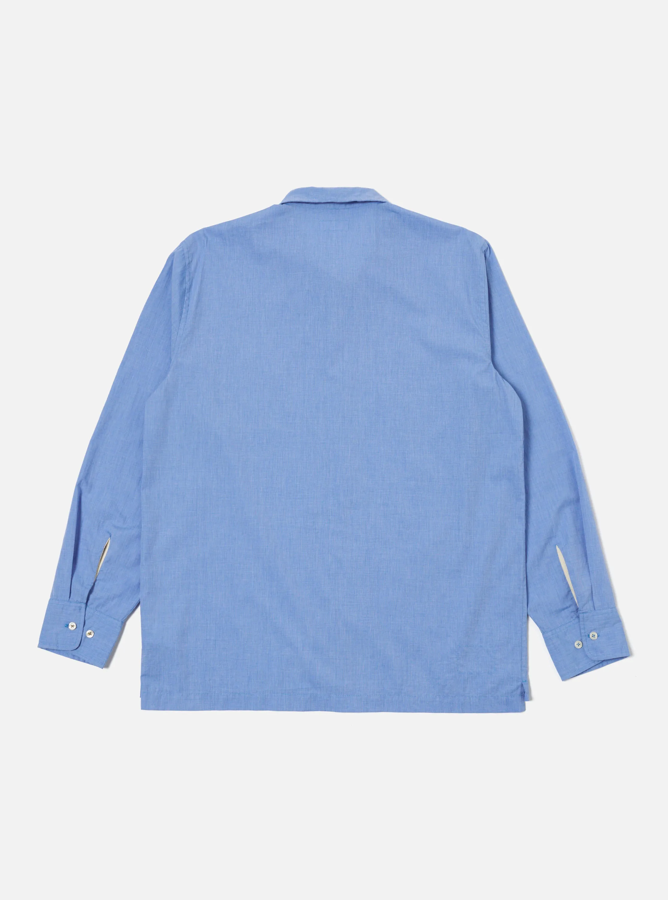 Blue End On End Cotton Garage Shirt Sustainable Design