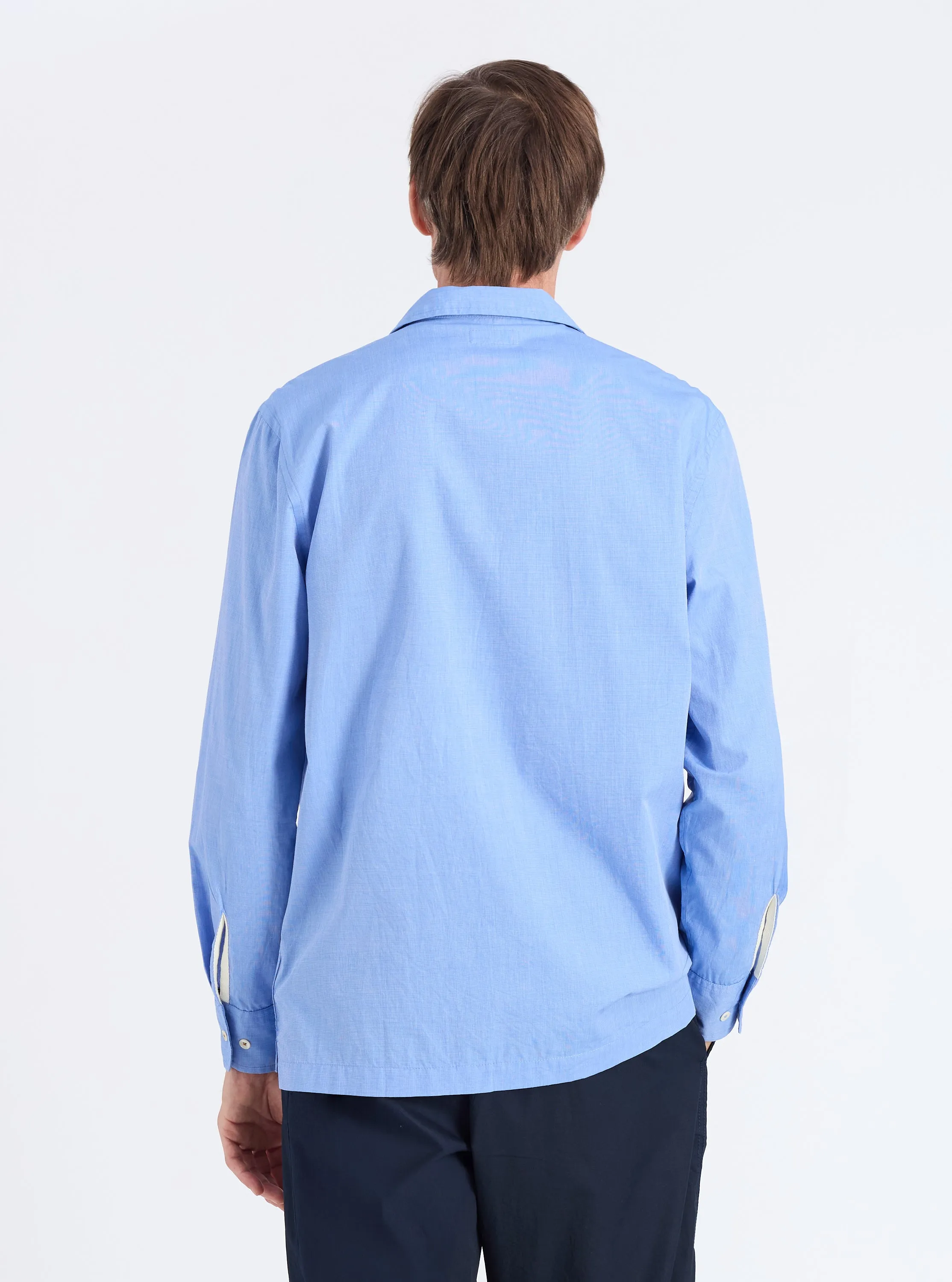 Rugged Style Seasonal Fashion Blue End On End Cotton Garage Shirt
