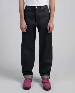 Premium Elegant Fashion Fit Design Edwin Made In Japan Loose Fit Mens Jeans - 13.5oz Kaihara Pure Indigo Rainbow Selvage Denim / Blue Unwashed