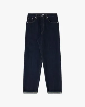 Edwin Made in Japan Loose Fit Mens Jeans - 14oz Kurabo Recycled Red Selvage Denim / Blue Rinsed Match With All Minimal Edge