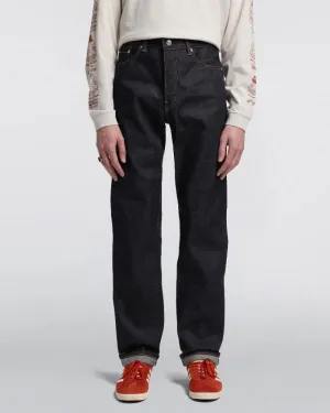 Edwin Made In Japan Regular Straight Mens Jeans - 13.5oz Kaihara Dark Pure Indigo Rainbow Selvage Denim / Blue Unwashed Modern Youth Style Party Look