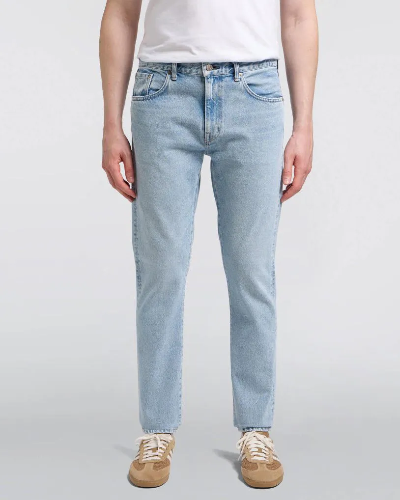 Edwin Made in Japan Slim Tapered Mens Jeans - 12.5oz Kaihara Pure Indigo Openend Denim / Blue Light Used Office Wear Modern Smart Casual Classic Wear