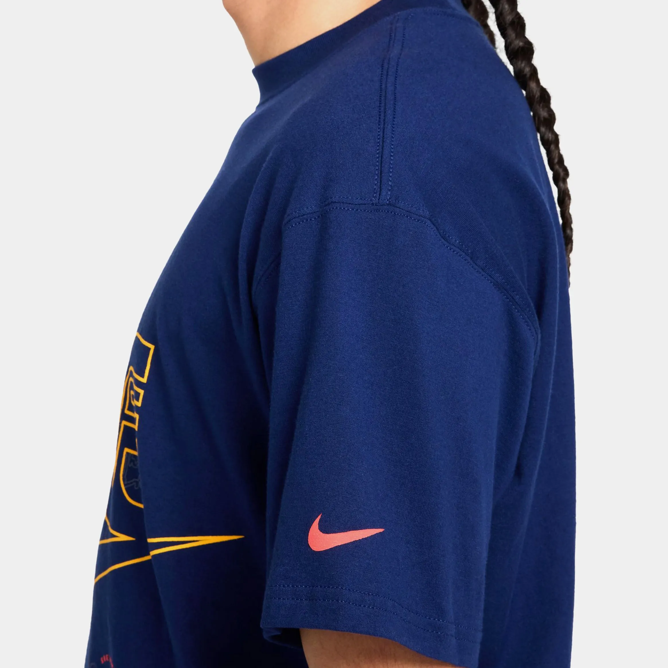 NSW Bay Area Max 90 Mens Short Sleeve Shirt (Blue Void/University Gold/Light Crimson) Holiday Trend