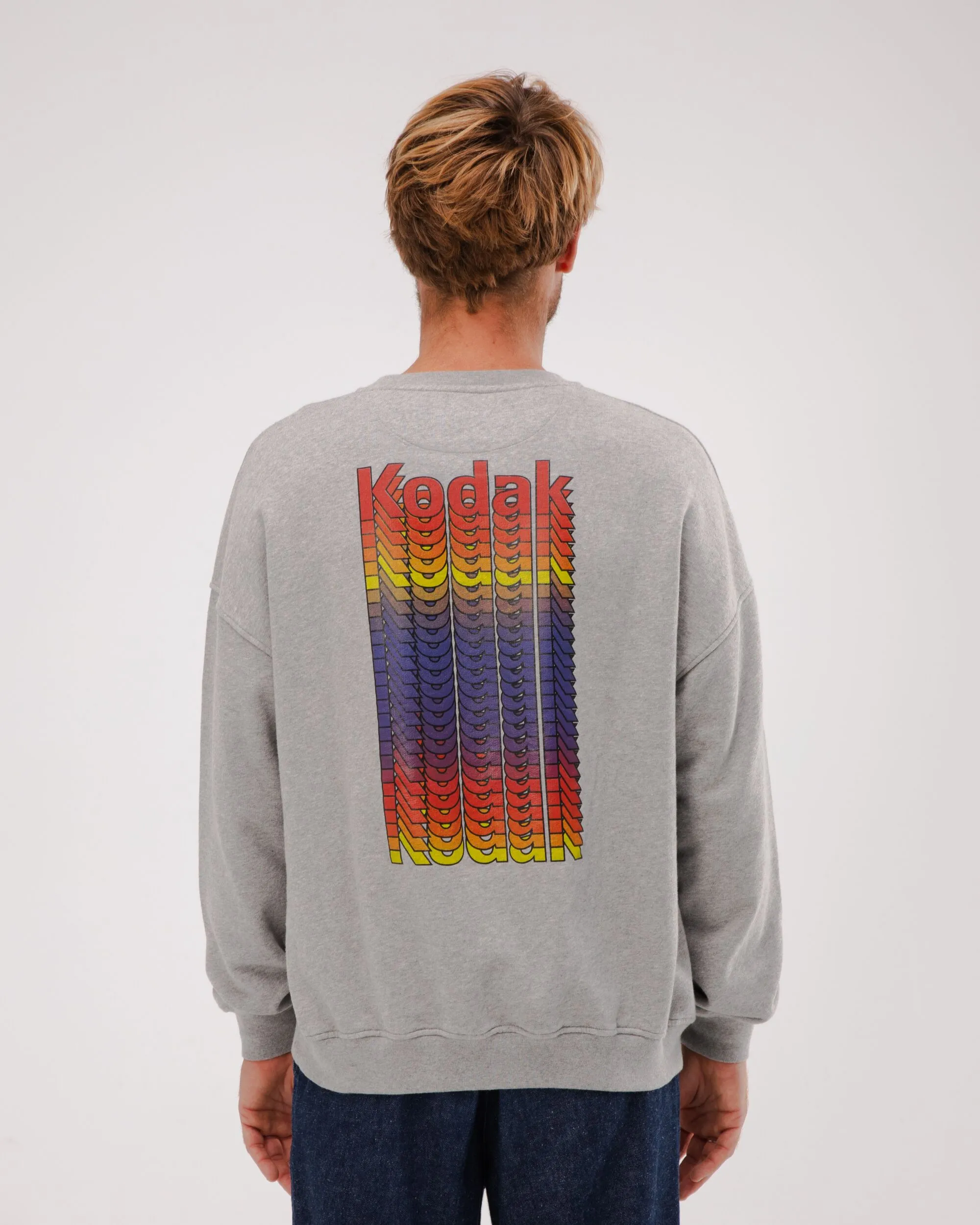 Street Relaxed Kodak Color Oversize Sweatshirt Grey