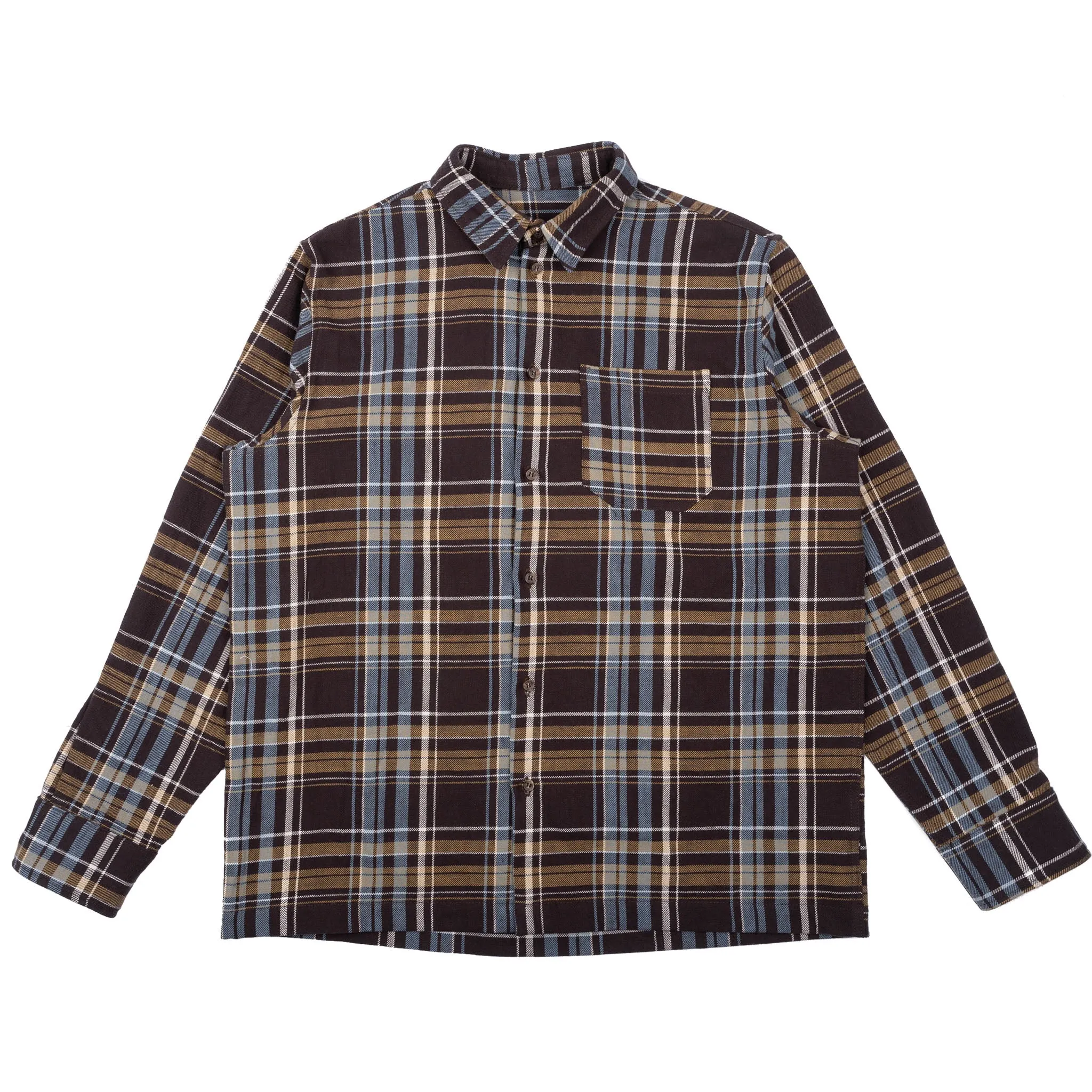 True Shirt - Slub Yarn Flannel - Navy Anti Static Treatment