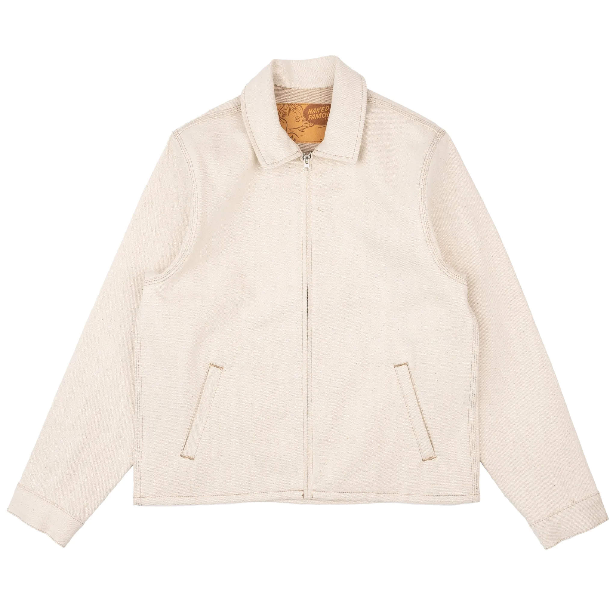 Zip Jacket - All Natural Ecru Foxfibre? Selvedge AdjustableHem