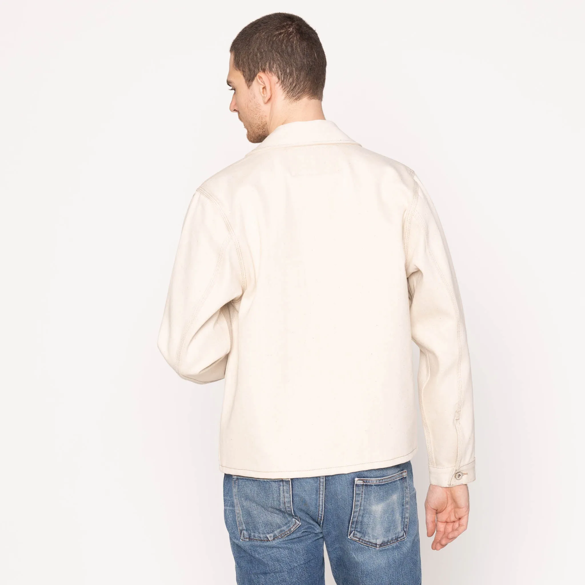 Universal Fit Framework Zip Jacket - All Natural Ecru Foxfibre? Selvedge