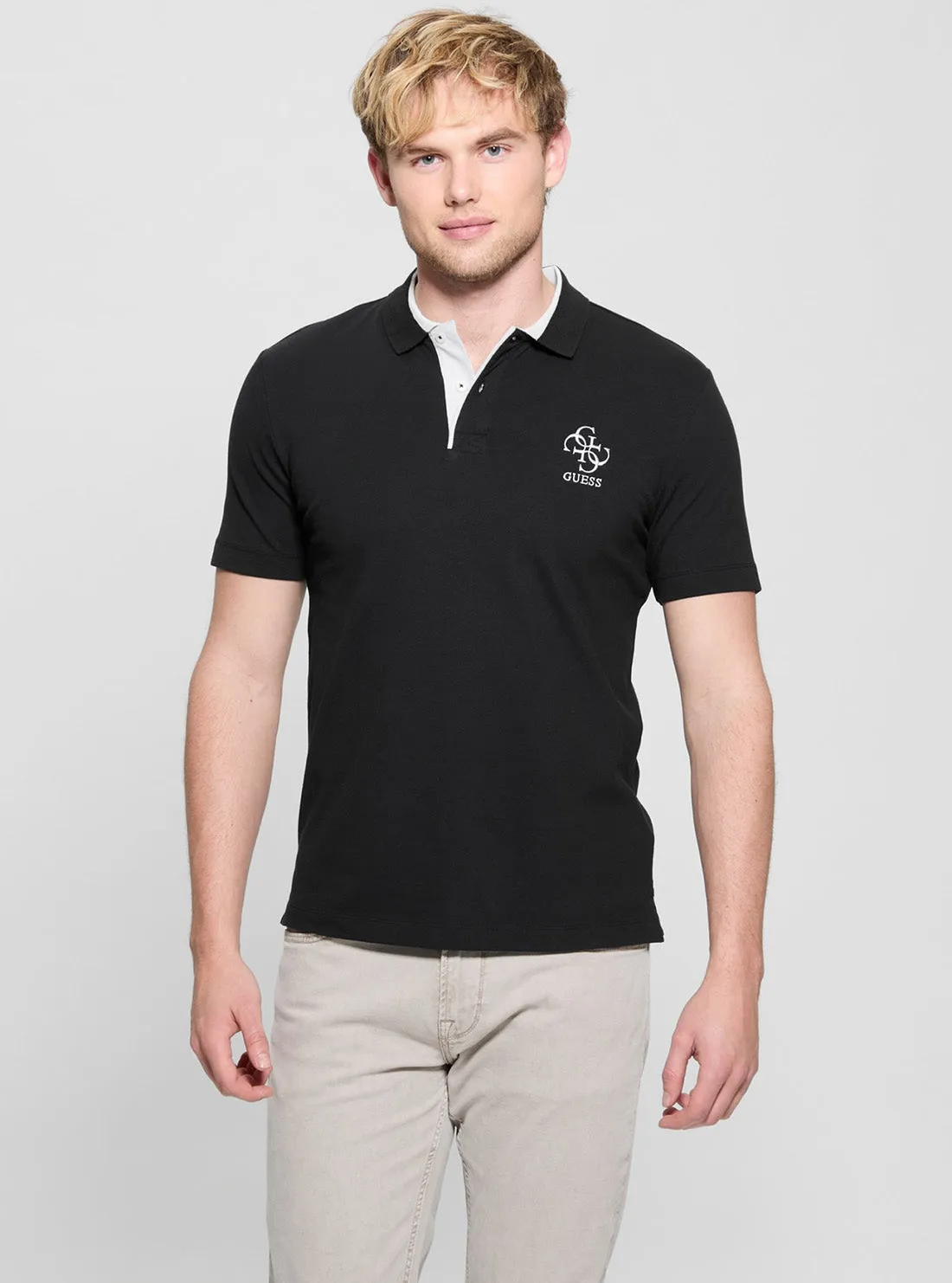 Eco Black Lyle Polo Shirt Casual Sophistication Long Sleeve