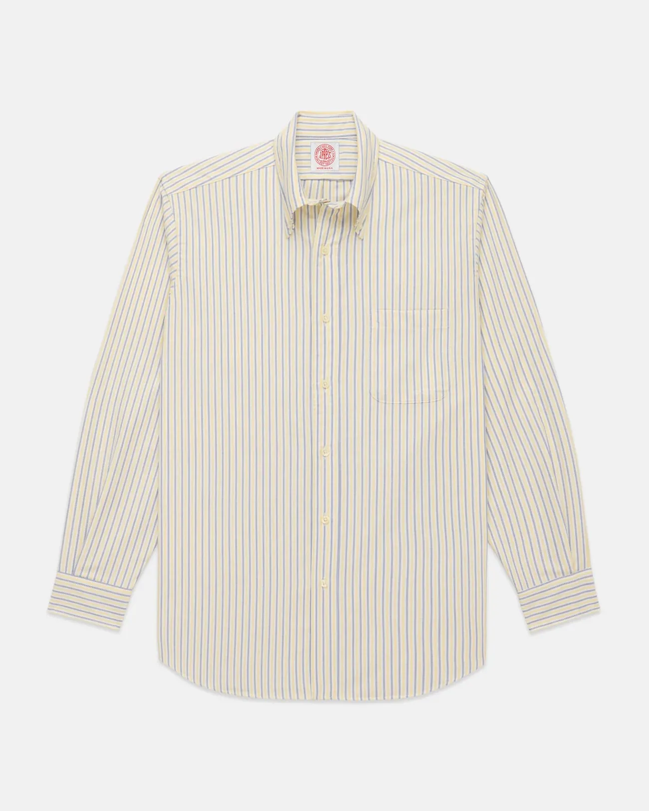 Made-in-USA Yellow & Blue Alternating Stripe Oxford Dress Shirt - Classic Fit birthday party