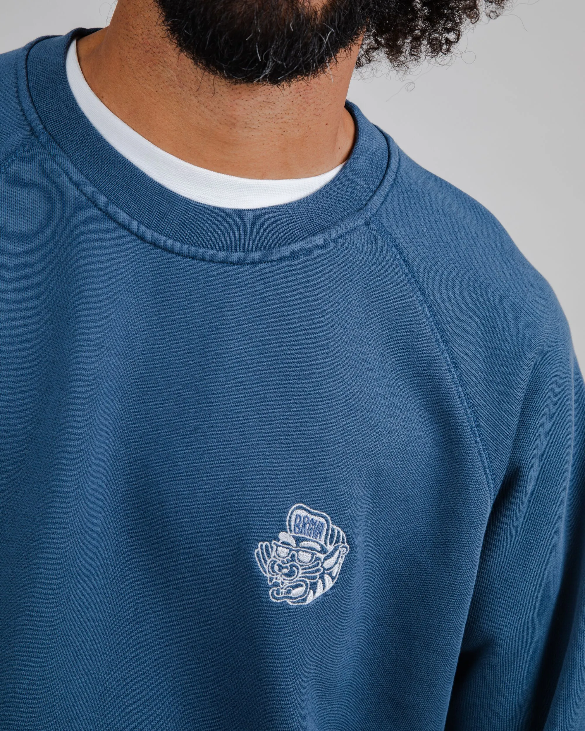 Asis Percales Tigris Sweatshirt Blue Premium Comfort buckle accents