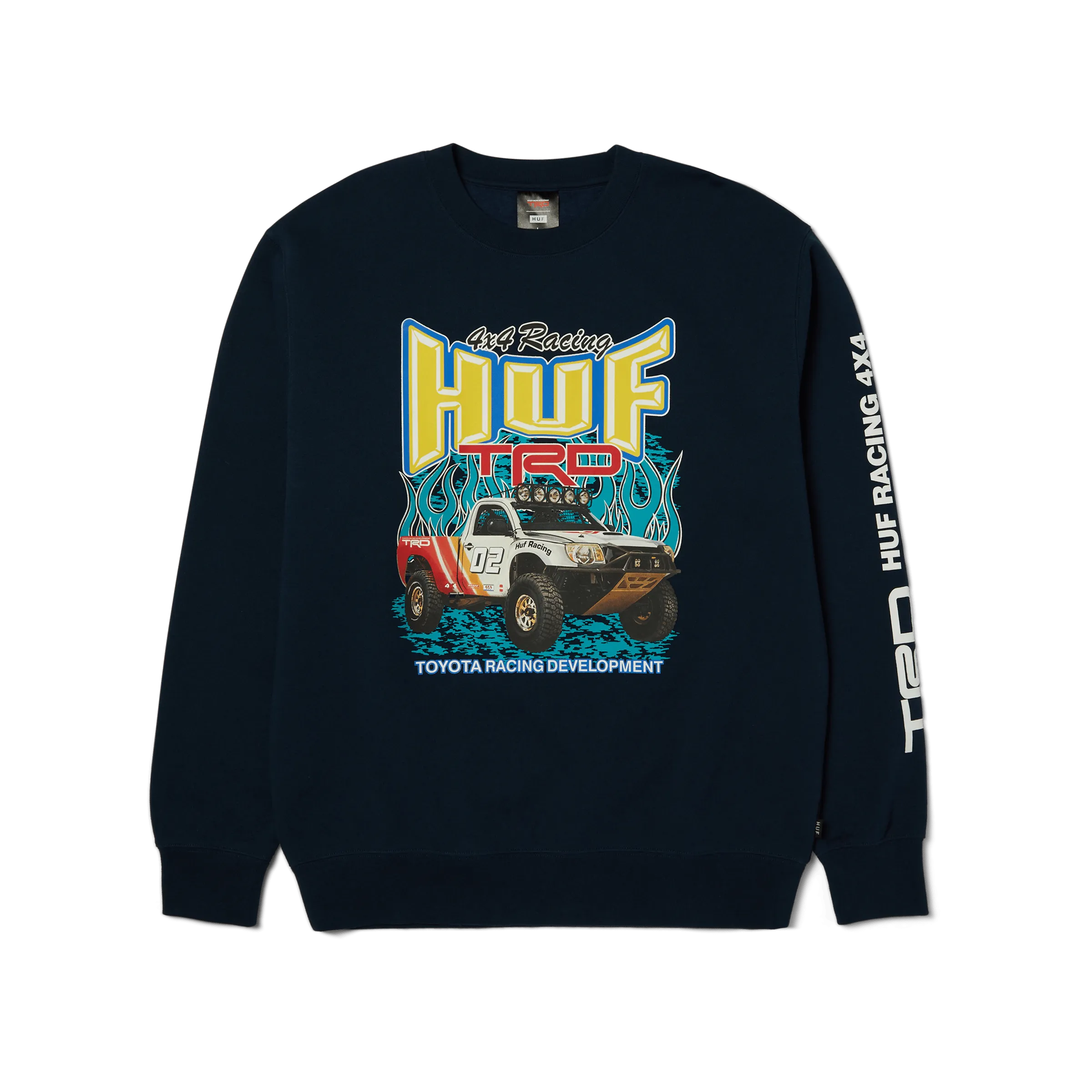 HUF x Toyota TRD Pit Crew Crewneck Sweatshirt Stylish Look