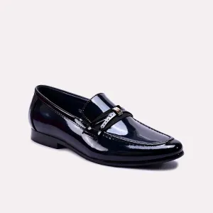 Motion Friendly Emory Black Glossy Slip On Dress Shoes 0111070