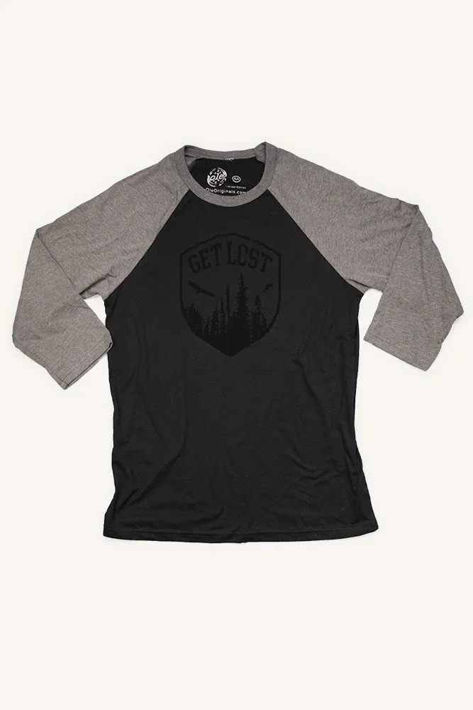 Classic Layering Get Lost Crest Baseball Shirt (Unisex)