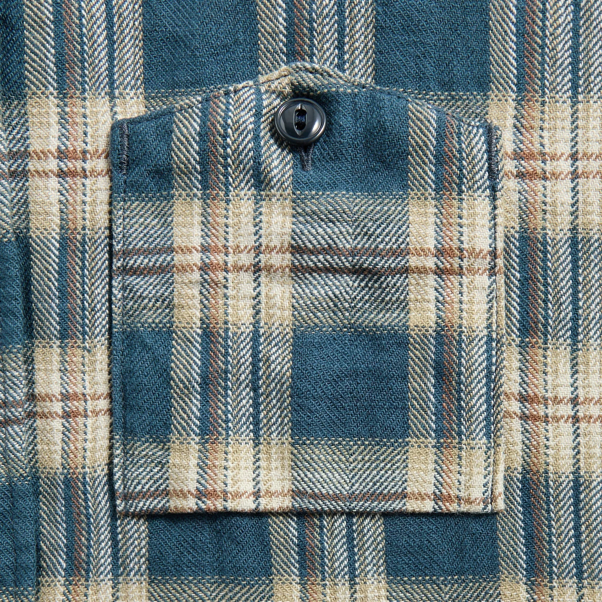 Anti Pilling Engineered Garments Work Plaid Jacquard Shirt - Navy