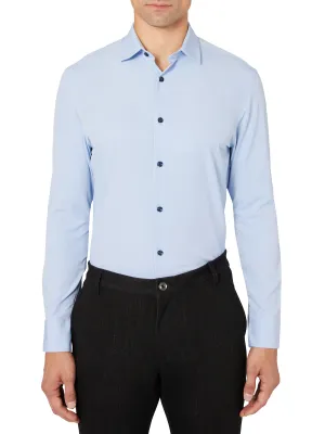 SOLID LIGHT BLUE PERFORMANCE DRESS SHIRT Chic Design