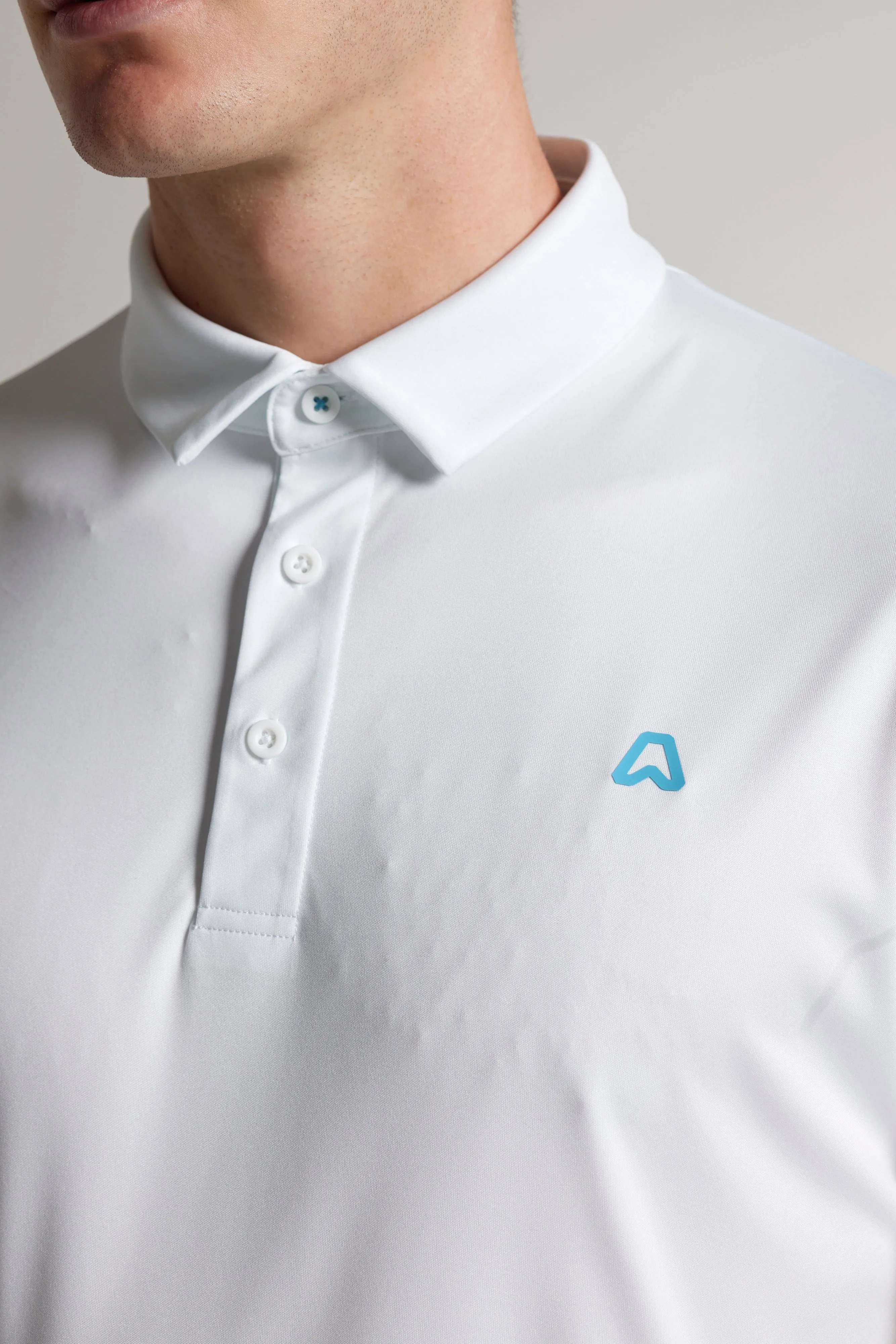 Essentials Core Golf Polo Shirt - Chalk White - Regular Fit Smart Design Anti Pilling Treatment