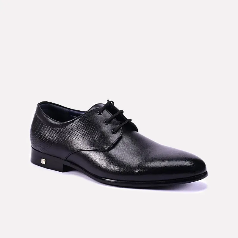 Eton Black Oxford Shoes 0111230 Paced Routine Patent Shine