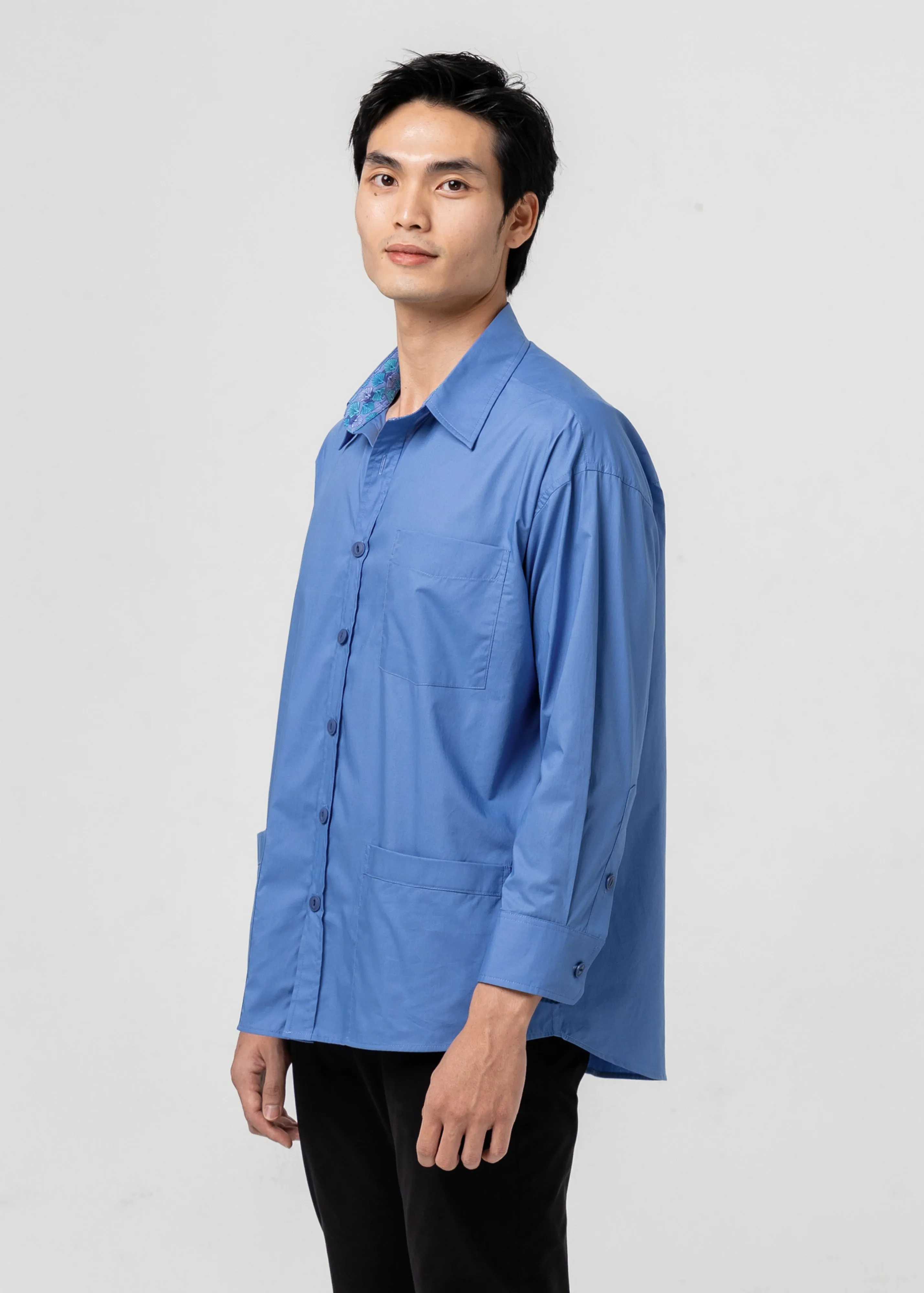 high-low hem Advanced Moisture Management CETUS - LAVEBLUE