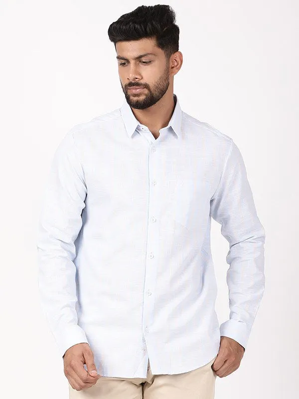 Men Striped Full Sleeve Cotton Shirt Breathable Lining