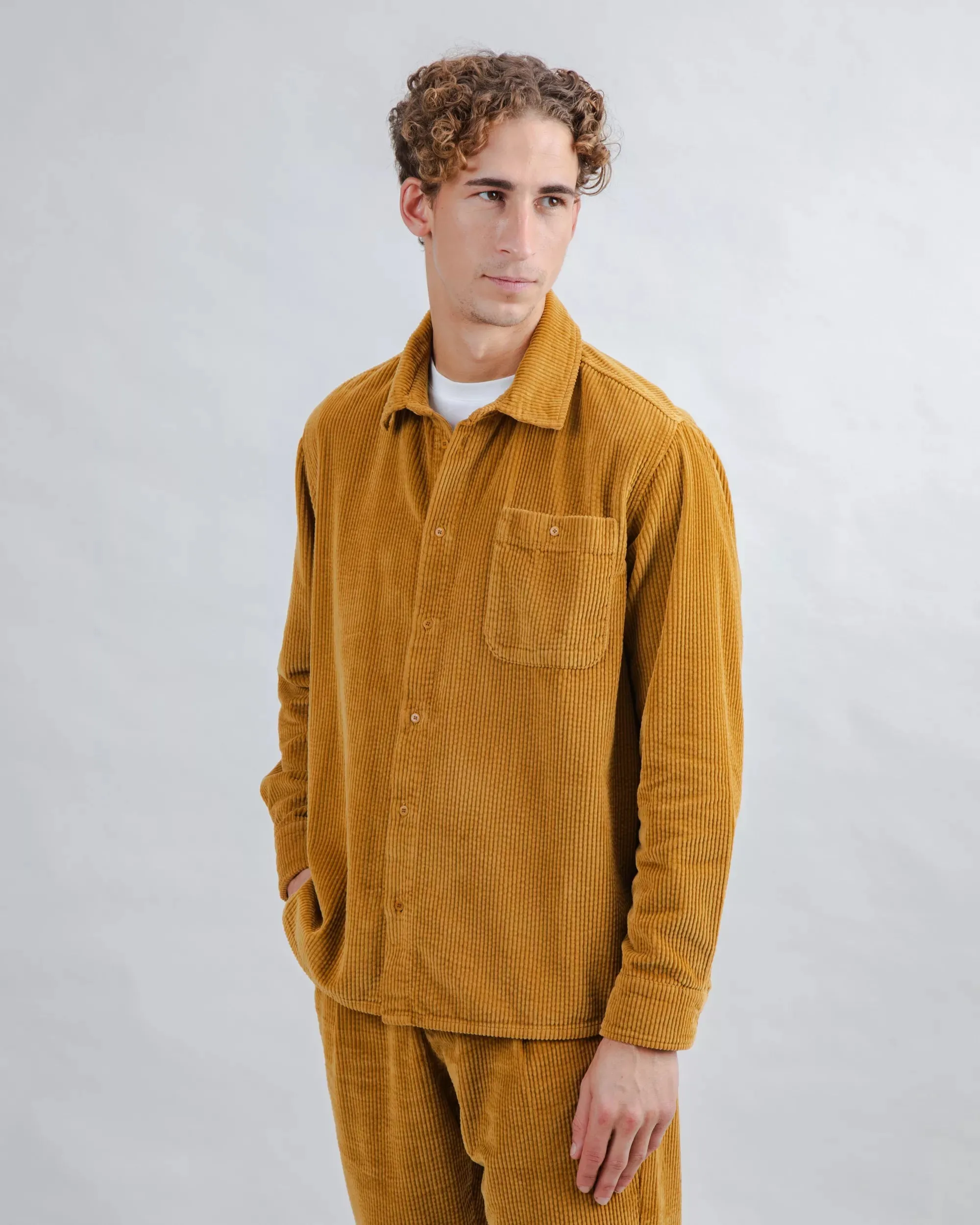 Sleepwear Cocktail Event Corduroy Overshirt Camel