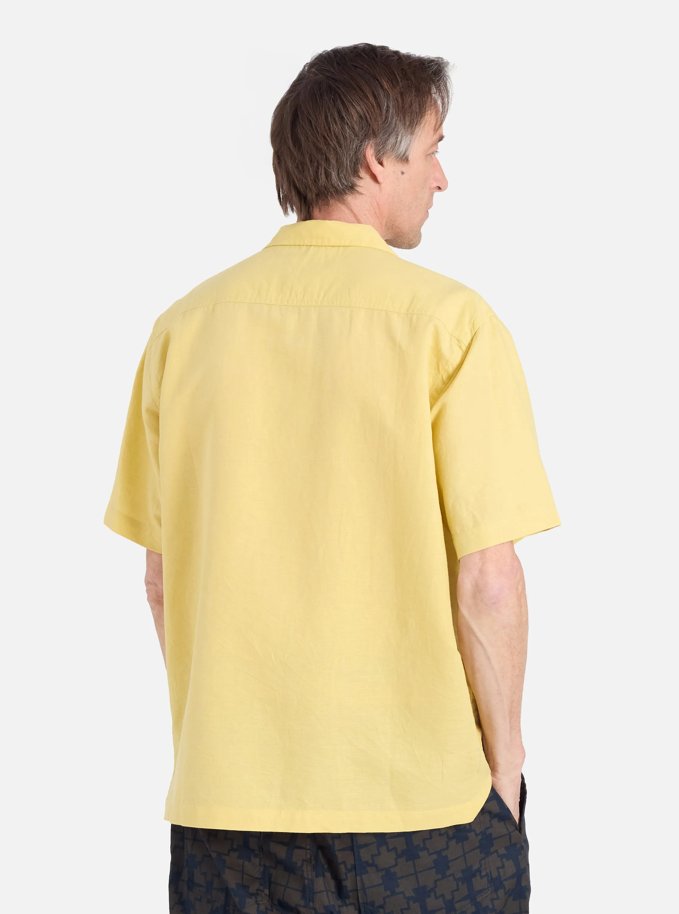Lemon Linen Cotton Shirting Camp Shirt Easy Wear Sustainable production