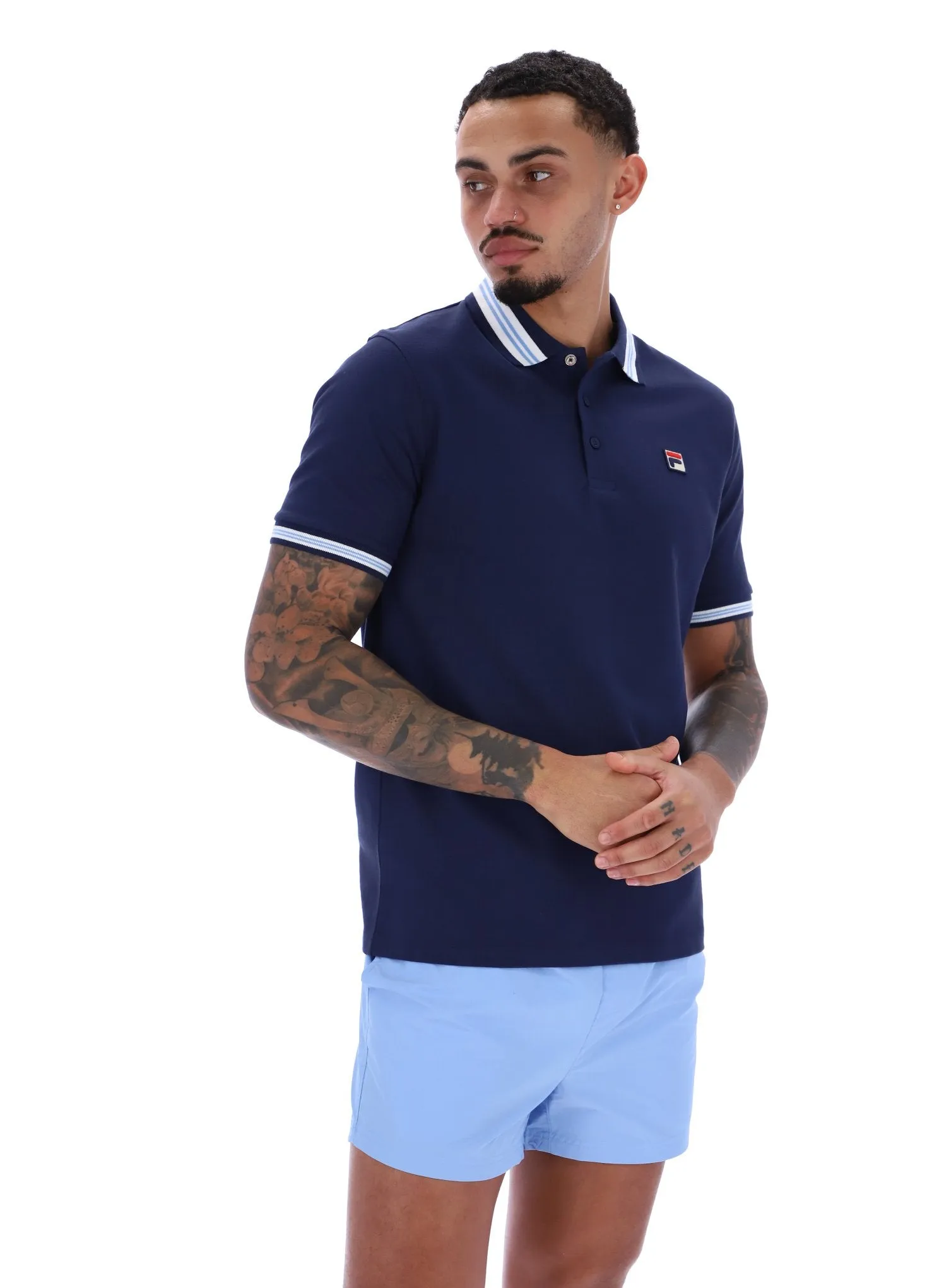 Linen blend ReinforcedShoulderPanels Faraz Tipped Rib Polo