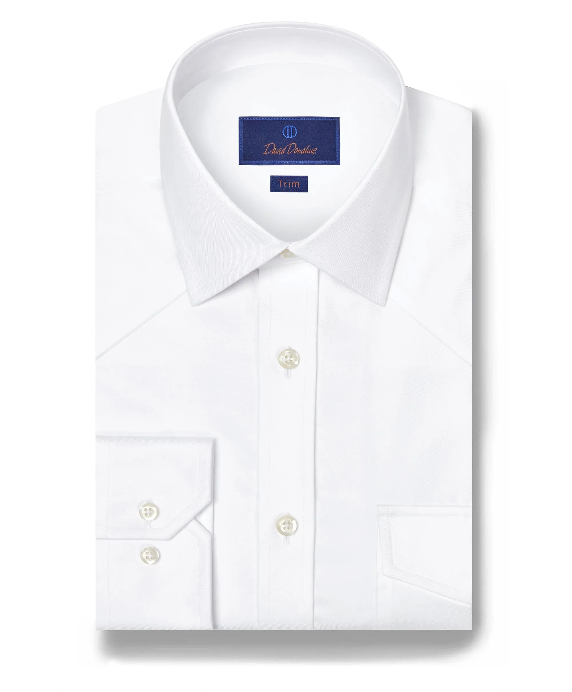 Breathable Material Smooth Cotton Blend TWES4130110 | White Super Fine Twill Western Shirt