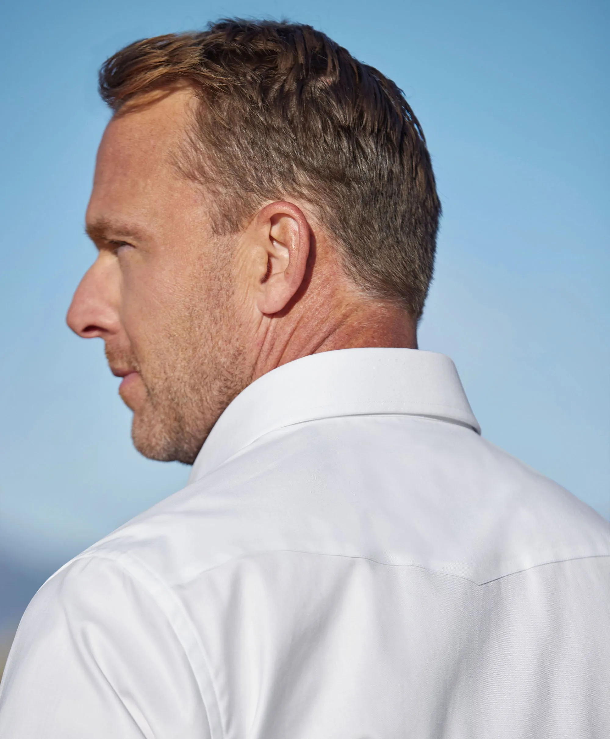 Lounge Comfort TWES4130110 | White Super Fine Twill Western Shirt