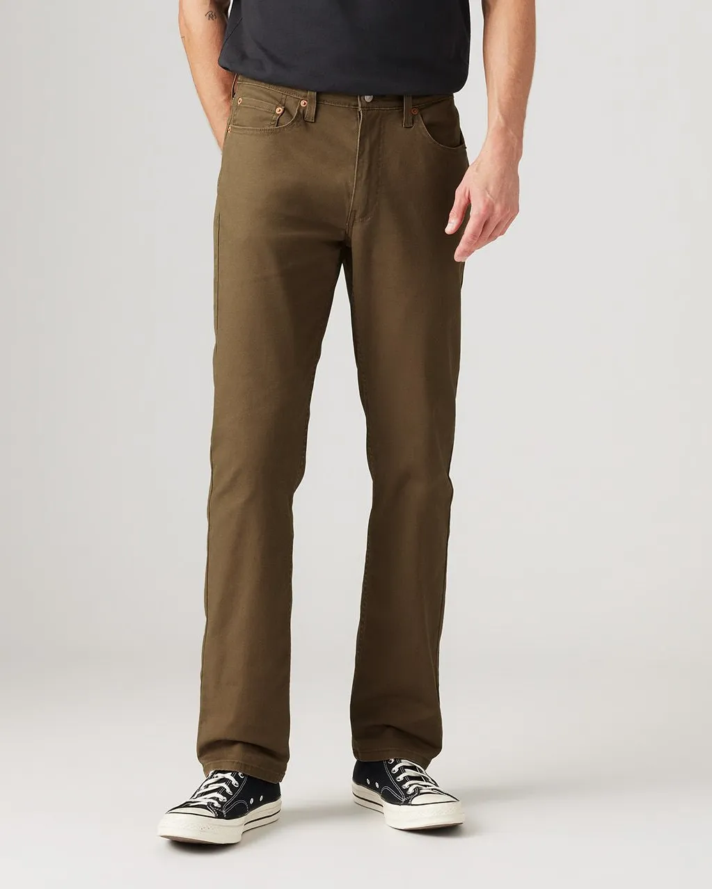 Flexible Fabric Levi's? 514 Relaxed Straight Mens Trousers - Olive Night Stretch Twill