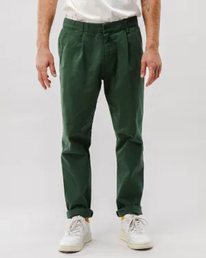 Comfort Chino Cotton Pants Green Cozy Movement Stable Shape