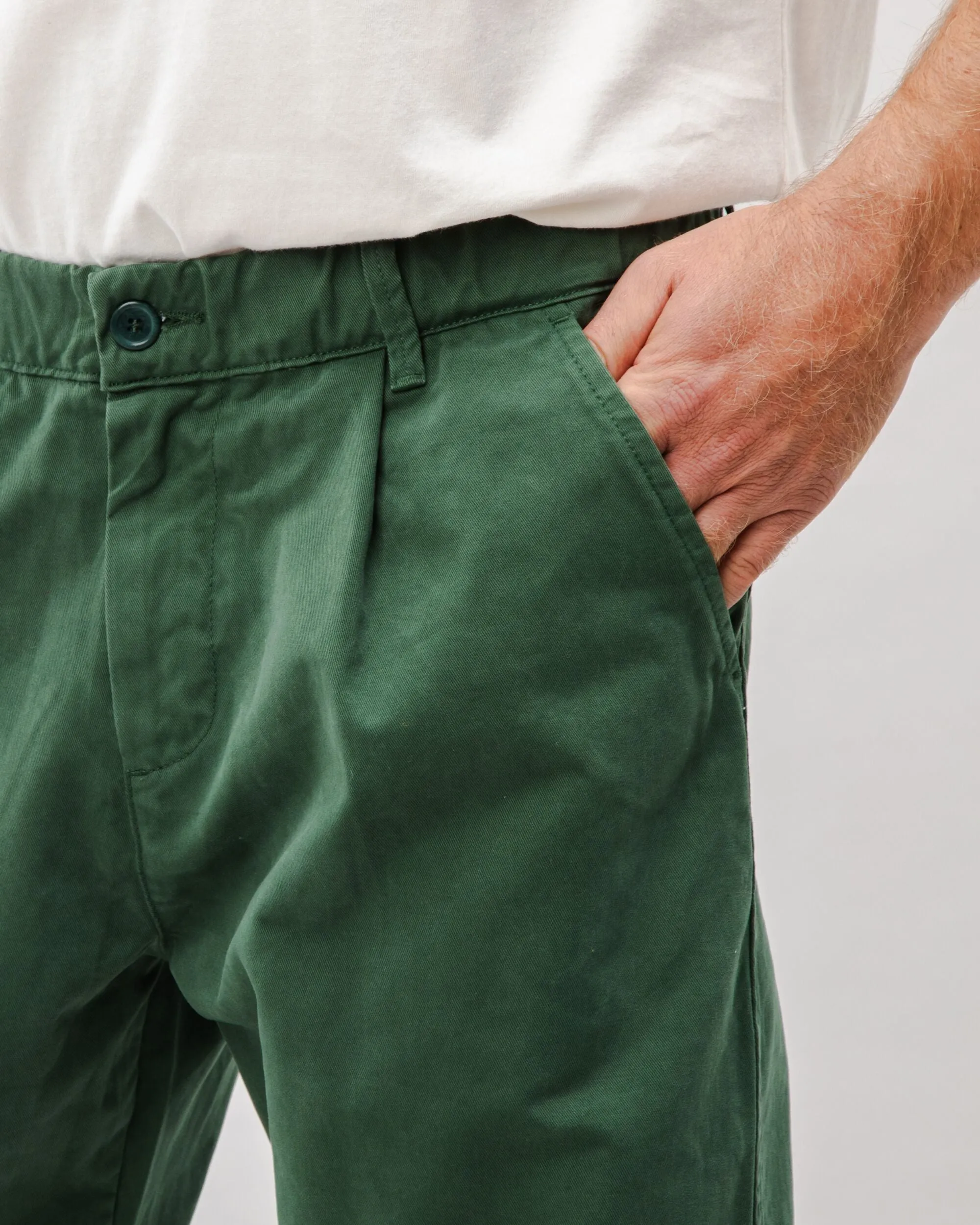 Comfort Chino Cotton Pants Green Perfectly Relaxed