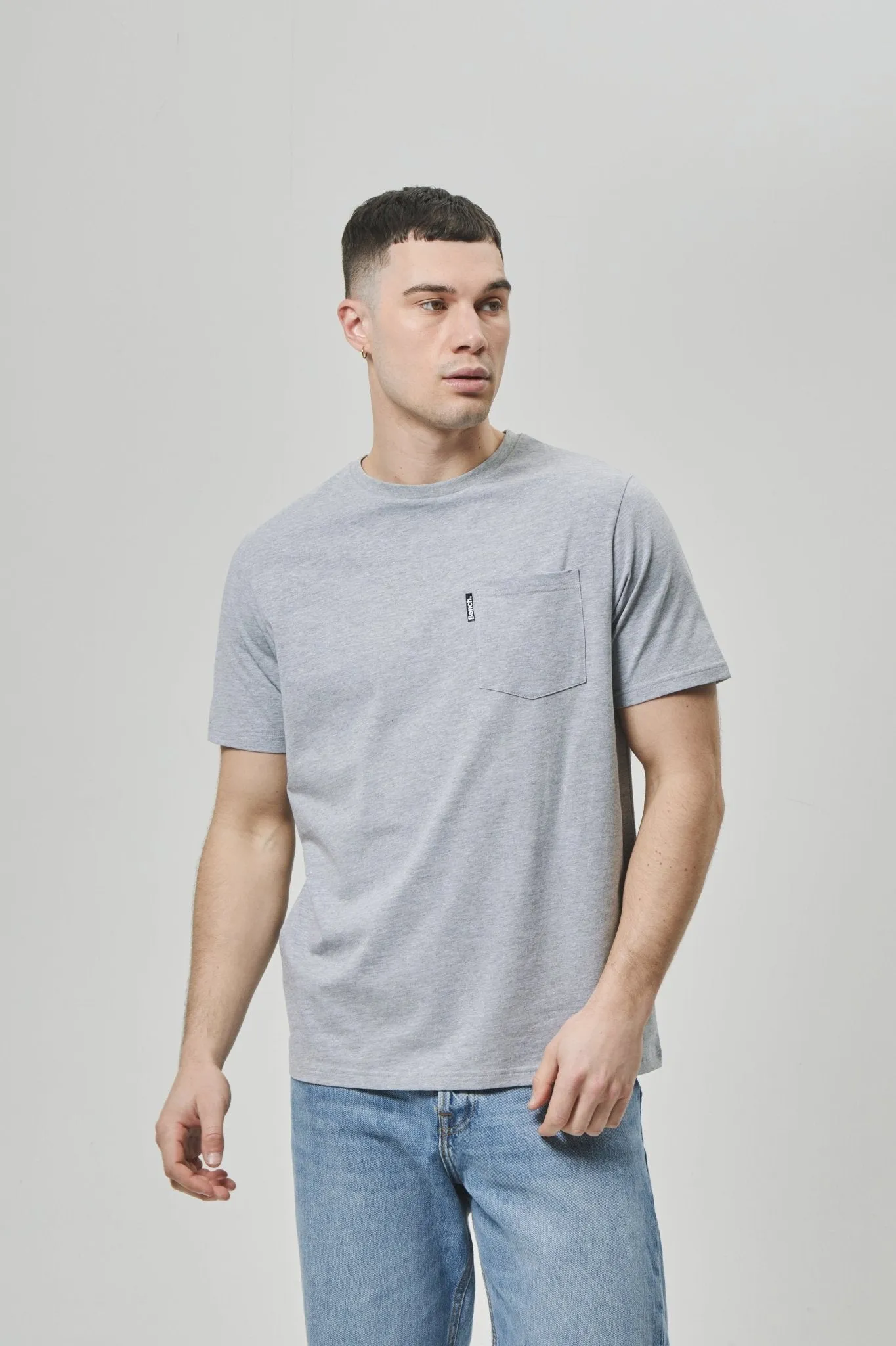 Chic And Comfortable Trendy Basics Mens 'LOPAV' T-Shirt - GREY MARL