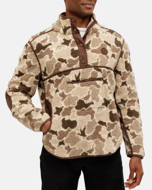 Duck Blind Men's Sherpa Pullover Drop Tail Hem Cold Ready Look